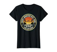 Rocky Mountain National Park Colorado Baby On Board Retro Value Graphic T-Shirt, Women, Black, XL