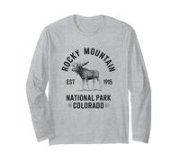 Rocky Mountain National Park Colorado Moose Hike Outdoors Long Sleeve T-Shirt
