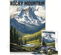 Rocky Mountain National Park Poster Jigsaw Puzzles for Adults1000 Pieces Improve Memory Relax Mind Sharp Edge Art Collection Piece (50x75cm)