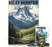 Rocky Mountain National Park Poster Jigsaw Puzzles for Adults1000 Pieces Improve Memory Relax Mind Sharp Edge Art Collection Piece (50x75cm)