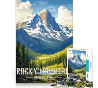 Rocky Mountain National Park Poster Jigsaw Puzzles for Adults1000 Pieces Mind Skill Toy Quiet Hobby Design Assembly (38x26cm)