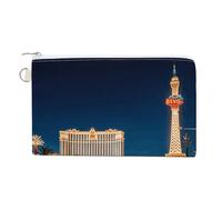 Rocky Mountain Range Coin Purse Canvas Change Pouch with Zipper Small Cosmetic Organizer Bag Women Wallet for Car Keys, Credit Cards, Cash, Lipstick, Las Vegas night, One Size, Las Vegas Night