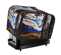 Rocky Mountain Range Print 4-Slice Toaster Cover Dustproof Waterproof Appliance Protector Home Kitchen Decor