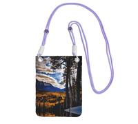 Rocky Mountain Range Print Carry A Mobile Phone Bag Diagonally,Mini Crossbody Phone Bag -Purse For Mobile And Phones