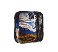 Rocky Mountain Range Print Multifunctional Storage Bag Pad Bag Skin-Friendly Period Pouch Reusable Tampon Bag for Female