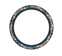 Rocky Mountain Range Printed Steering Wheel Cover Elastic Stretch Car Wheel Wrap Breathable Non-Slip Steering Wheel Protector for Car Truck SUV