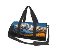 Rocky Mountain Range Travel Duffel Bag Sports Gym Bag, Lightweight Overnight Weekender Bag With Shoes Compartment Yoga Gym Sports Bag For Men Women