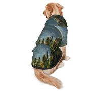 Rocky Mountains Dog Hoodie for Medium Large Dogs, Warm Soft Pet Sweatshirt, Easy to Wear Jumper Clothes