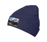 Rocky Mountains Fashionable Adult Knitted Cap,Casual Cap for Men and Women,for Outdoor Leisure Activities, Rocky Mountains, One size