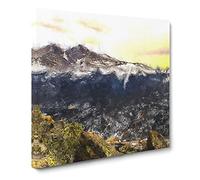 Rocky Mountains in Colorado Canvas Print | Gallery Wrapped 30mm Frame Wall Art | 14x14 inches | Ready to Hang | Modern Landscape Picture | Living Room Bedroom Lounge Office
