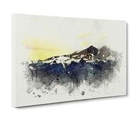 Rocky Mountains In Colorado Canvas Print | Gallery Wrapped 30mm Frame Wall Art | 20x14 inches | Ready to Hang | Abstract Landscape Picture | Living Room Bedroom Lounge Office