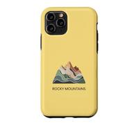 Rocky Mountains Map - Modern Minimal Mountain Ground Case for iPhone 11 Pro