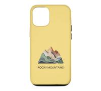 Rocky Mountains Map - Modern Minimal Mountain Ground Case for iPhone 12/12 Pro