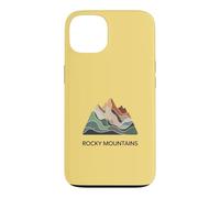 Rocky Mountains Map - Modern Minimal Mountain Ground Case for iPhone 13