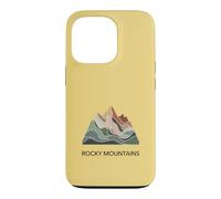 Rocky Mountains Map - Modern Minimal Mountain Ground Case for iPhone 13 Pro