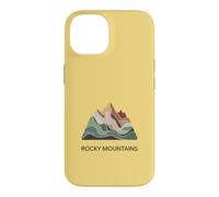 Rocky Mountains Map - Modern Minimal Mountain Ground Case for iPhone 14