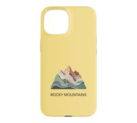 Rocky Mountains Map - Modern Minimal Mountain Ground Case for iPhone 15