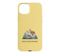 Rocky Mountains Map - Modern Minimal Mountain Ground Case for iPhone 15 Plus