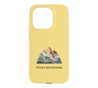 Rocky Mountains Map - Modern Minimal Mountain Ground Case for iPhone 15 Pro
