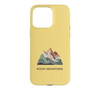 Rocky Mountains Map - Modern Minimal Mountain Ground Case for iPhone 15 Pro Max