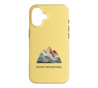 Rocky Mountains Map - Modern Minimal Mountain Ground Case for iPhone 16