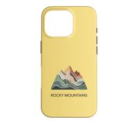 Rocky Mountains Map - Modern Minimal Mountain Ground Case for iPhone 16 Pro