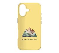 Rocky Mountains Map - Modern Minimal Mountain Ground Case for iPhone 17