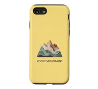 Rocky Mountains Map - Modern Minimal Mountain Ground Case for iPhone SE (2020) / 7/8