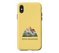 Rocky Mountains Map - Modern Minimal Mountain Ground Case for iPhone X/XS