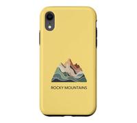 Rocky Mountains Map - Modern Minimal Mountain Ground Case for iPhone XR