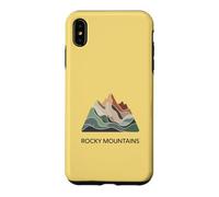 Rocky Mountains Map - Modern Minimal Mountain Ground Case for iPhone XS Max