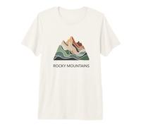 Rocky Mountains Map - Modern Minimal Mountain Ground Premium T-Shirt