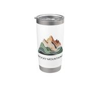 Rocky Mountains Map - Modern Minimal Mountain Ground Stainless Steel Insulated Tumbler