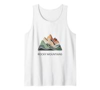 Rocky Mountains Map - Modern Minimal Mountain Ground Tank Top