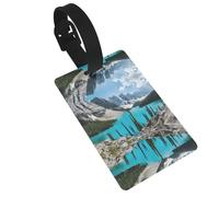 Rocky Mountains Print 5pcs Luggage Tags for Suitcases,Cute Suitcase Tag Identifiers for Baggage Tag for Cruise Airport Travel PVC