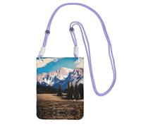Rocky Mountains Print Carry A Mobile Phone Bag Diagonally, Multi-Functional Small Purse For Coins And Cellphone
