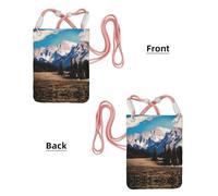 Rocky Mountains Print Carry A Mobile Phone Bag Diagonally, Multi-Functional Small Purse For Coins And Cellphone