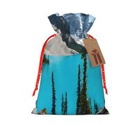 Rocky Mountains Print Drawstring Bags Burlap Gifts Bag With Drawstring Gift Bags For Wedding/Party/Festival/Storage