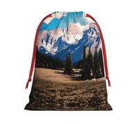 Rocky Mountains Print Drawstring Gift Bag,Party Gift Bags,Reusable Christmas Drawstring Wrapping Bags