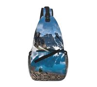 Rocky Mountains Print Men'S Casual Chest Crossbody Bag With Multi-Pocket Design â€“ Lightweight & Spacious Front Bag For Travel, Work & Daily Use