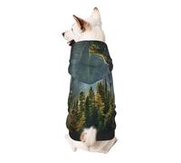 Rocky Mountains Print Small Dogs Warm Hoodie, Soft And Breathable Sweatshirt, Easy To Wear Jumper For Winter And Fall, Cold Weather Hooded Coat Pullover