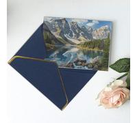 Rocky Mountains Printed Blank Greeting Card-Christmas Card,Thank You Cards,Party Invitation Card Festival Greeting Cards & All Occasion Blue