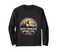 Rocky Mountains Sunset Peaks Circle Long Sleeve T-Shirt