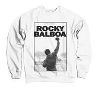 Rocky Officially Licensed Balboa - It Ain't Over Sweatshirt (White), Large