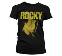 Rocky Officially Licensed Sylvester Stallone Women T-Shirt (Black), Medium