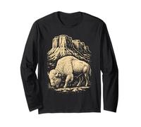 Rocky Terrain Bison National Park Travel Souvenir Long Sleeve T-Shirt