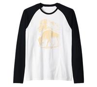 Rocky Terrain Bison National Park Travel Souvenir Raglan Baseball Tee