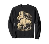 Rocky Terrain Bison National Park Travel Souvenir Sweatshirt