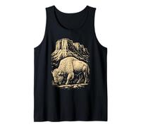 Rocky Terrain Bison National Park Travel Souvenir Tank Top