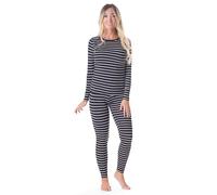 Rocky Thermal Underwear Women Long Johns Womens Thermals Top Bottom Set Fleece Lined Under Wear Clothes Base Layer Thermals, Black, Medium